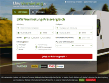 Tablet Screenshot of lkwvermietung.de